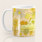 van life flower power // retro surf art by surfy birdy Coffee Mug Gallery Image 3