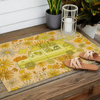 van life flower power // retro surf art by surfy birdy Outdoor Rug Gallery Image 2