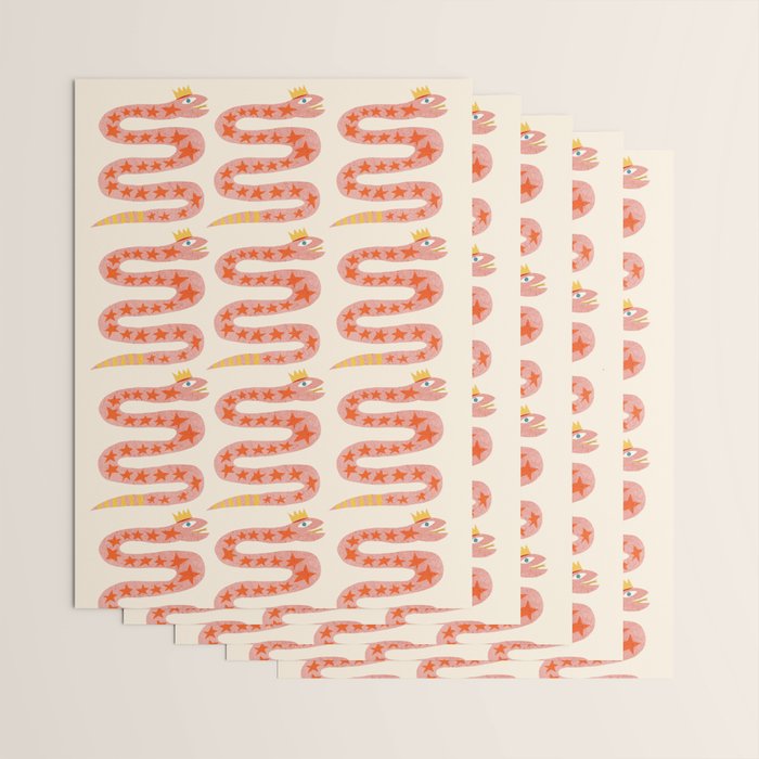 Abstraction_LITTLE_KING_COBRA_SNAKE_CUTE_ADORABLE_POP_ART_0916A Wrapping Paper Gallery Image 3