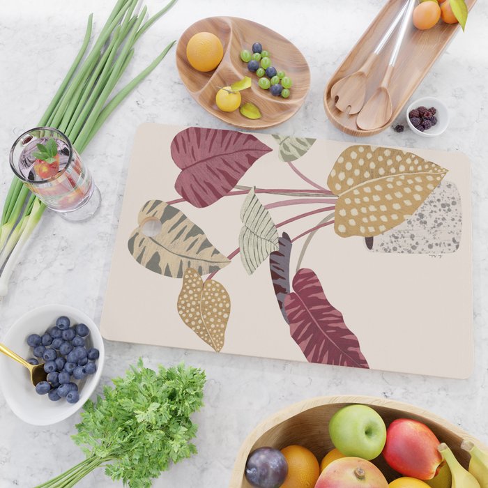 Colorful plant Cutting Board Gallery Image 2