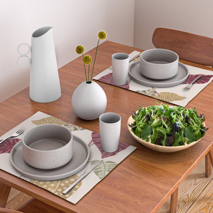 Colorful plant Placemat Gallery Image 2