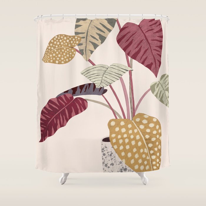Colorful plant Shower Curtain Gallery Image 1