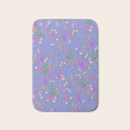 blue meadows colorful floral pattern Bath Mat Gallery Image 1