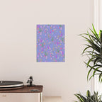 blue meadows colorful floral pattern Poster Gallery Image 2