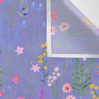 blue meadows colorful floral pattern Wall Tapestry Gallery Image 3