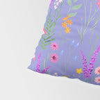 blue meadows colorful floral pattern Pillow Sham Gallery Image 4