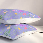 blue meadows colorful floral pattern Pillow Sham Gallery Image 3