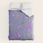 blue meadows colorful floral pattern Comforter Gallery Image 6