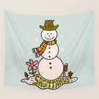 Sagittarius Snowman Wall Tapestry Gallery Image 4