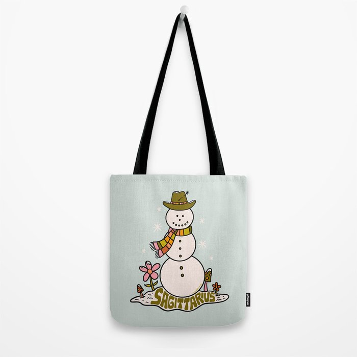 Sagittarius Snowman Tote Bag Gallery Image 2