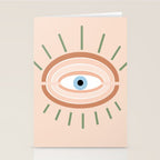 Retro evil eye - neutrals Stationery Card Gallery Image 2