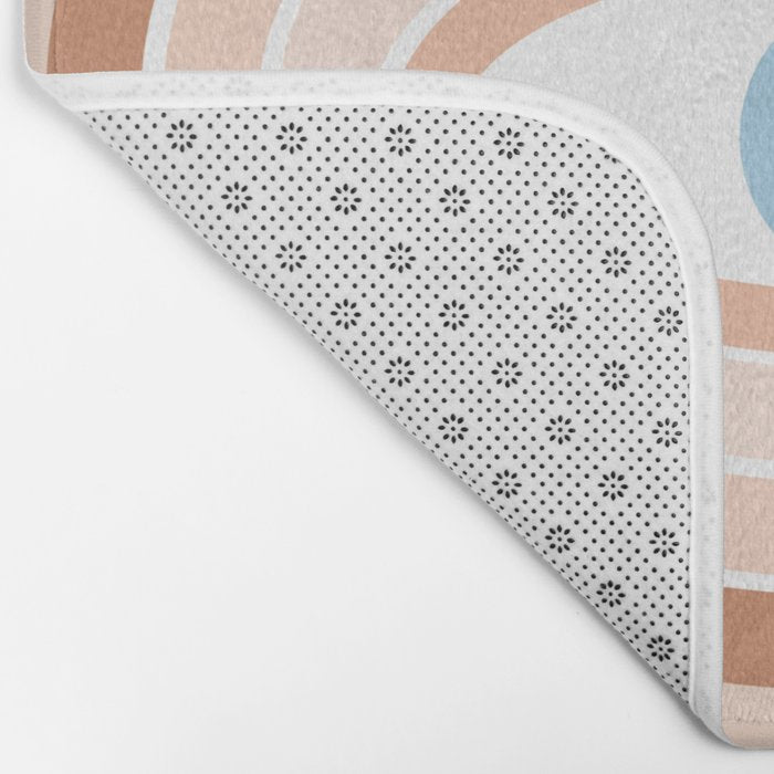 Retro evil eye - neutrals Bath Mat Gallery Image 2