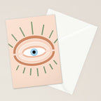 Retro evil eye - neutrals Stationery Card Gallery Image 2