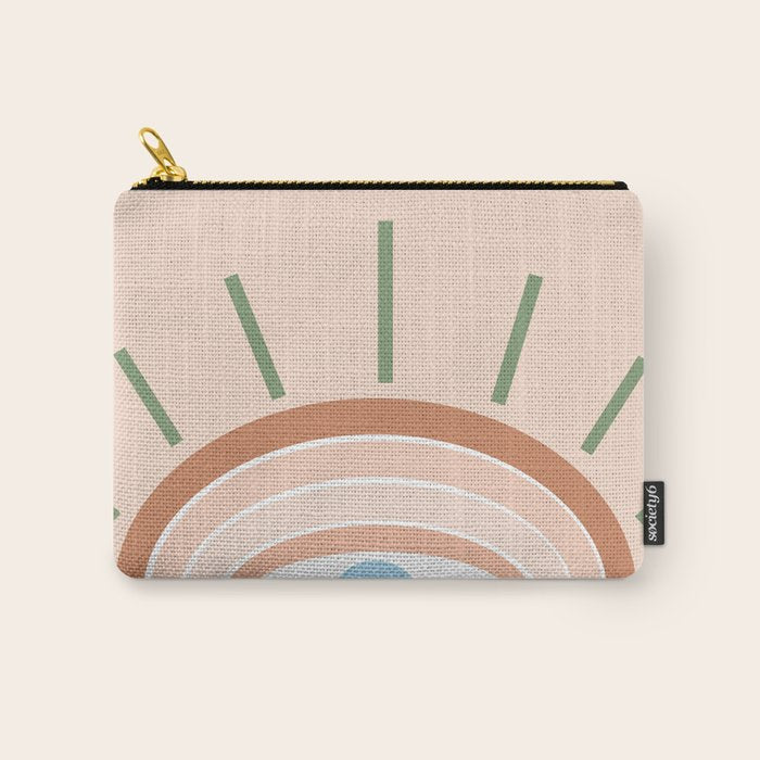 Retro evil eye - neutrals Carry All Pouch Gallery Image 1