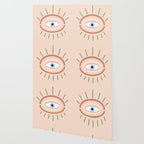 Retro evil eye - neutrals Wallpaper Gallery Image 2