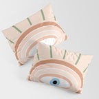 Retro evil eye - neutrals Pillow Sham Gallery Image 3