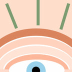 Retro evil eye - neutrals Coffee Mug Gallery Image 2
