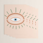 Retro evil eye - neutrals Wrapping Paper Gallery Image 3