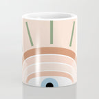Retro evil eye - neutrals Coffee Mug Gallery Image 4