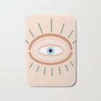 Retro evil eye - neutrals Bath Mat Gallery Image 1