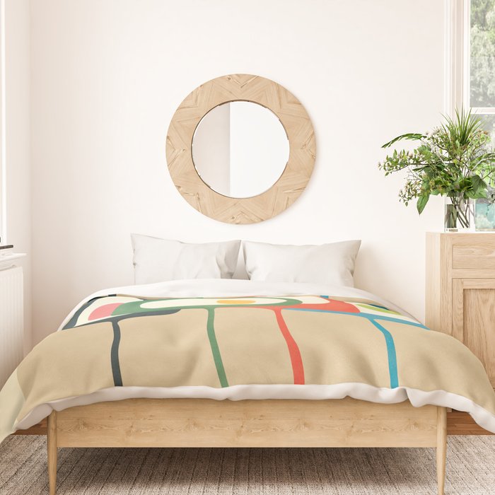 Mid-Century Abstract Balance 04 Duvet Cover Gallery Image 3