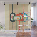 Mid-Century Abstract Balance 04 Wall Mural Gallery Image 1