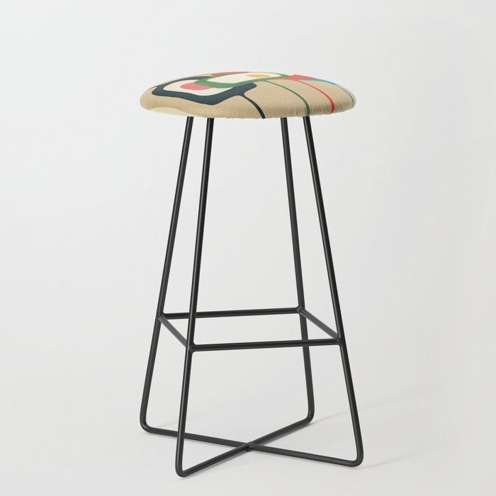 Mid-Century Abstract Balance 04 Stool Gallery Image 1