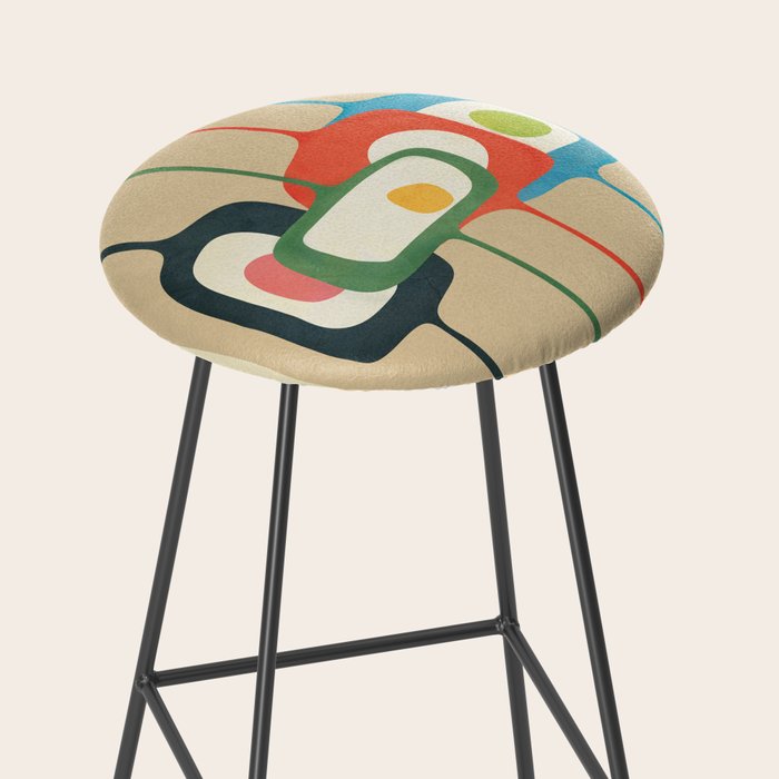 Mid-Century Abstract Balance 04 Stool Gallery Image 2