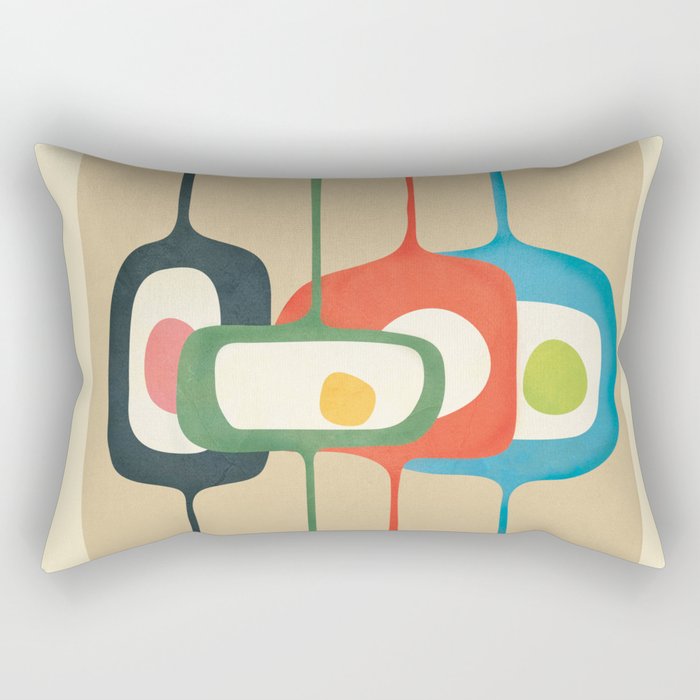 Mid-Century Abstract Balance 04 Rectangular Pillow Gallery Image 1