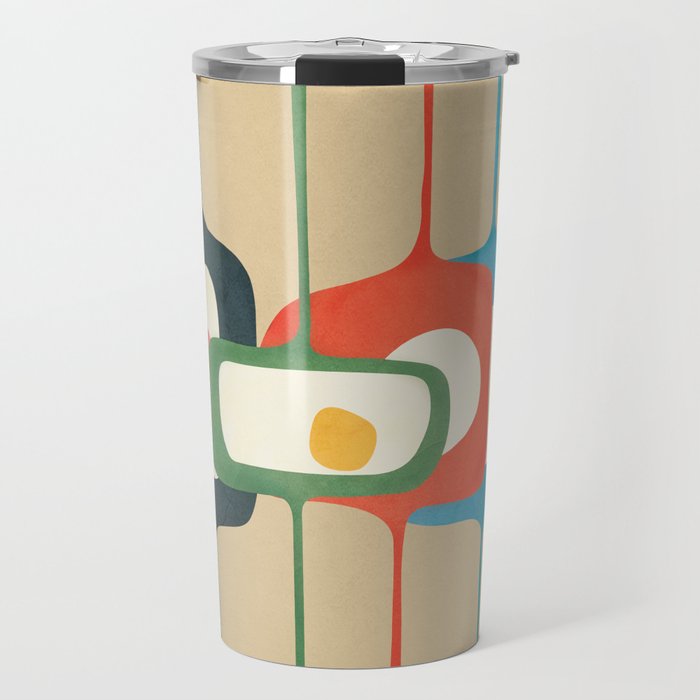 Mid-Century Abstract Balance 04 Travel Mug Gallery Image 1