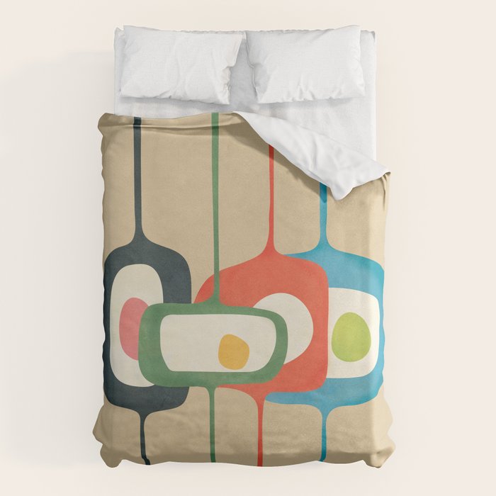 Mid-Century Abstract Balance 04 Duvet Cover Gallery Image 1