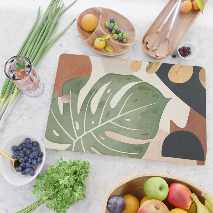 Branches and Leaves in an Abstraction 01 Cutting Board Gallery Image 2