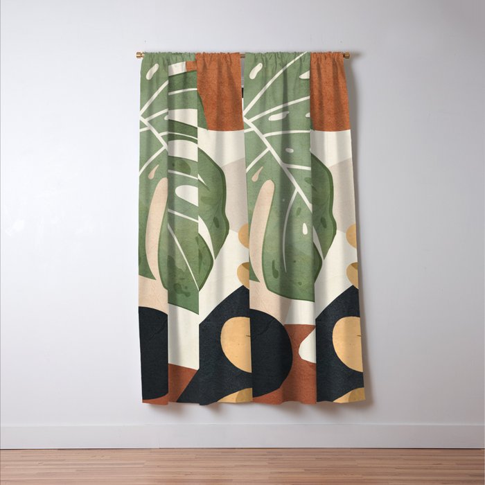Branches and Leaves in an Abstraction 01 Window Curtain Gallery Image 3