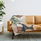Branches and Leaves in an Abstraction 01 Throw Blanket Gallery Image 1