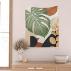 Branches and Leaves in an Abstraction 01 Wall Tapestry Gallery Image 2