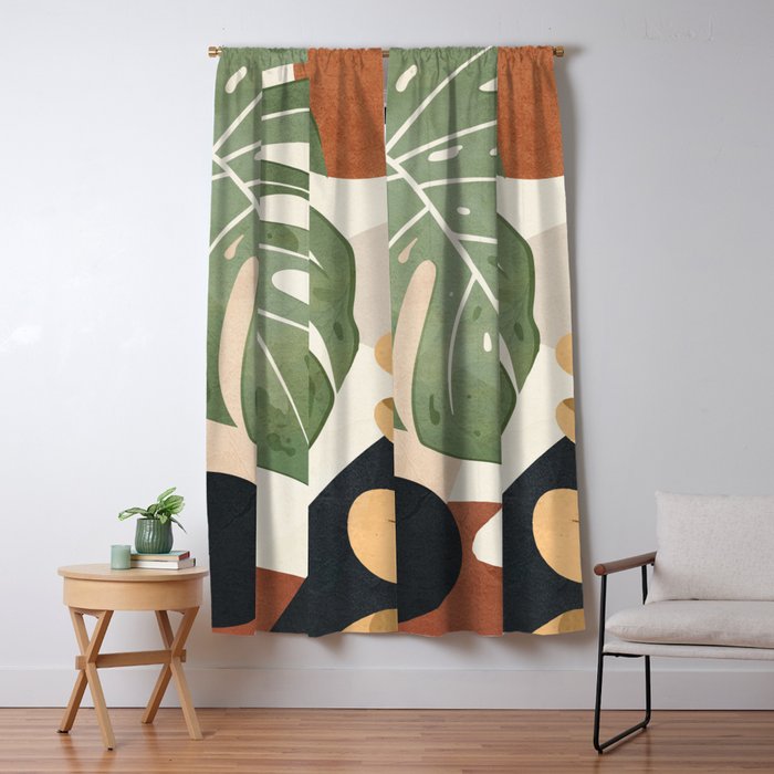 Branches and Leaves in an Abstraction 01 Window Curtain Gallery Image 5