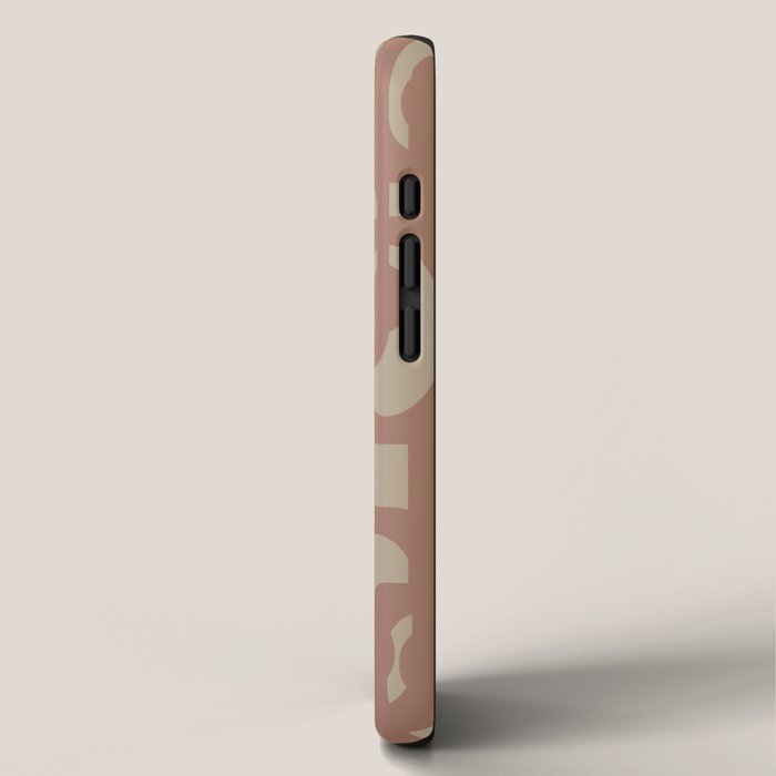 Midcentury Modern Loop Pattern 9 Inspired by PANTONE 17 1230 Color of the Year Mocha Mousse iPhone Case Gallery Image 2