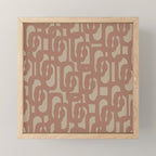 Midcentury Modern Loop Pattern 9 Inspired by PANTONE 17 1230 Color of the Year Mocha Mousse Mini Art Print Gallery Image 1