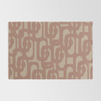 Midcentury Modern Loop Pattern 9 Inspired by PANTONE 17 1230 Color of the Year Mocha Mousse Rug Gallery Image 2