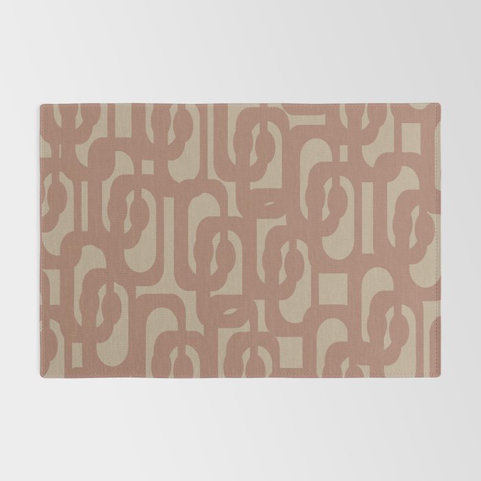 Midcentury Modern Loop Pattern 9 Inspired by PANTONE 17 1230 Color of the Year Mocha Mousse Rug Gallery Image 2