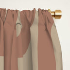 Midcentury Modern Loop Pattern 9 Inspired by PANTONE 17 1230 Color of the Year Mocha Mousse Window Curtain Gallery Image 2