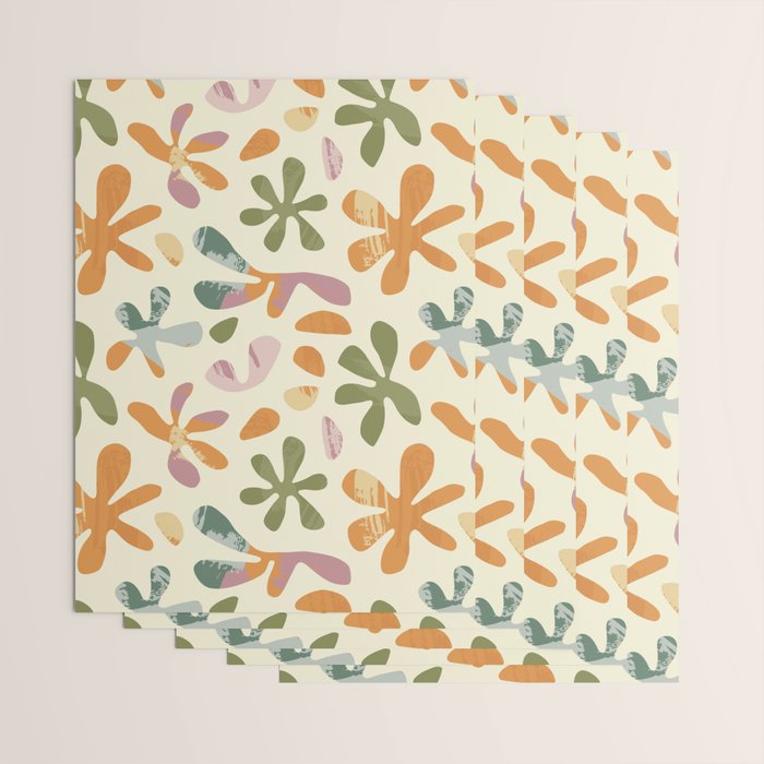 Colorful abstract flower art pattern Wrapping Paper Gallery Image 3
