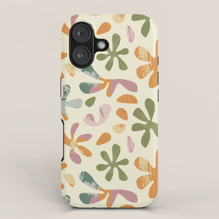 Colorful abstract flower art pattern iPhone Case Gallery Image 1