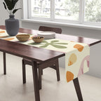 Colorful abstract flower art pattern Table Runner Gallery Image 2