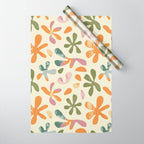 Colorful abstract flower art pattern Wrapping Paper Gallery Image 1