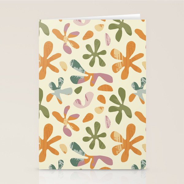 Colorful abstract flower art pattern Stationery Card Gallery Image 2