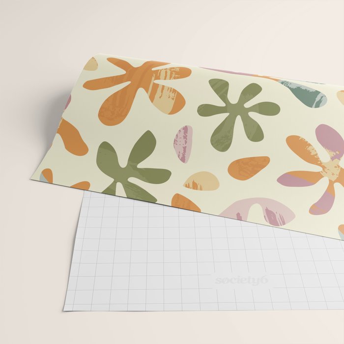 Colorful abstract flower art pattern Wrapping Paper Gallery Image 2