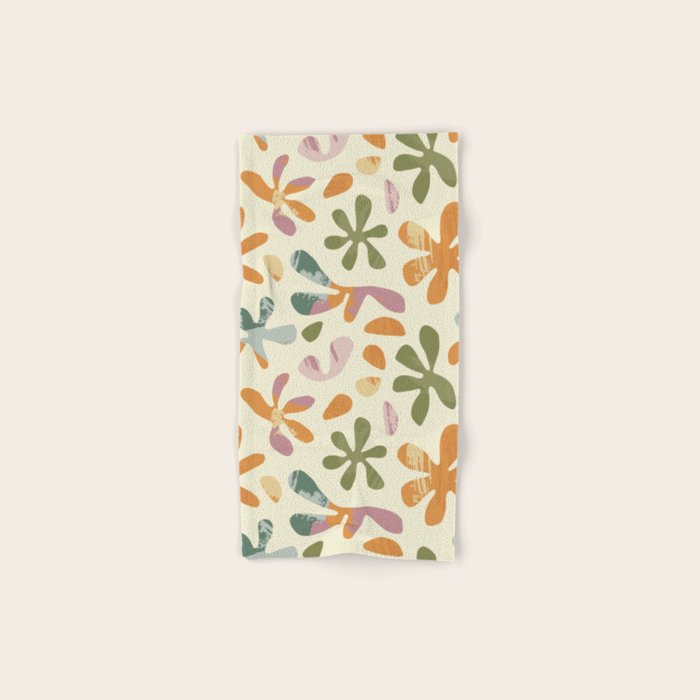 Colorful abstract flower art pattern Bath Towel Gallery Image 1