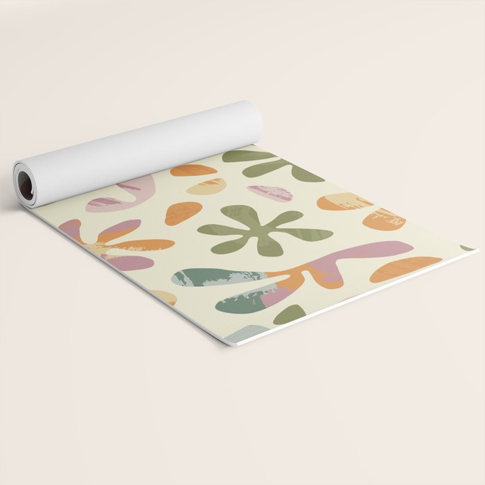 Colorful abstract flower art pattern Yoga Mat Gallery Image 2
