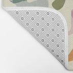 Colorful abstract flower art pattern Bath Mat Gallery Image 2